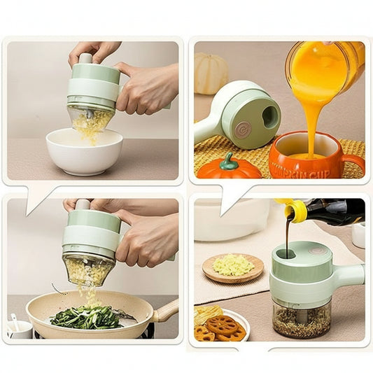 4 in 1 Portable Electric Vegetable Cutter Set