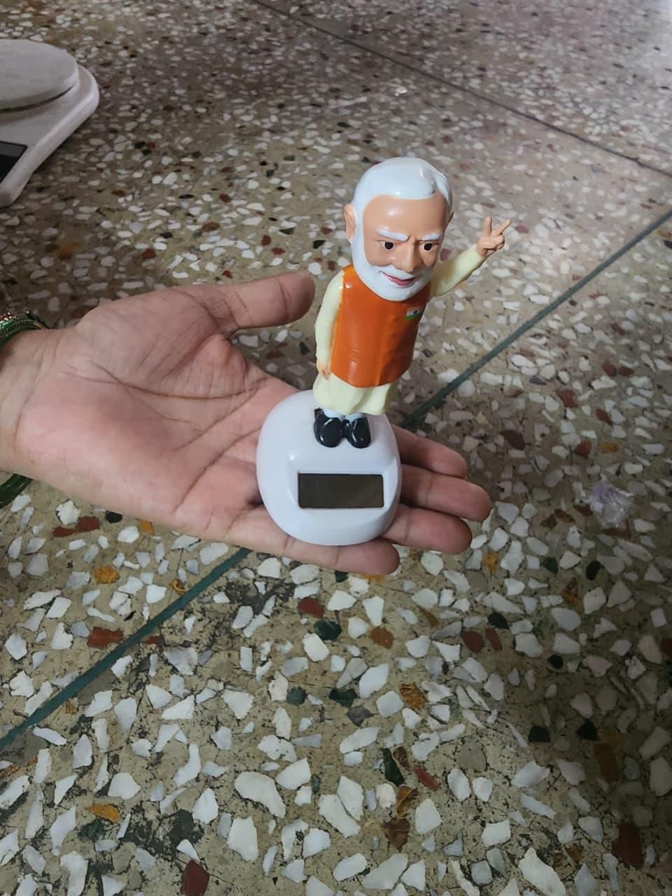 Modi Ji Solar-Powered Waving Idol (Set of 2) | Premium Dashboard & Car Decor Gift Item. cash on delivery