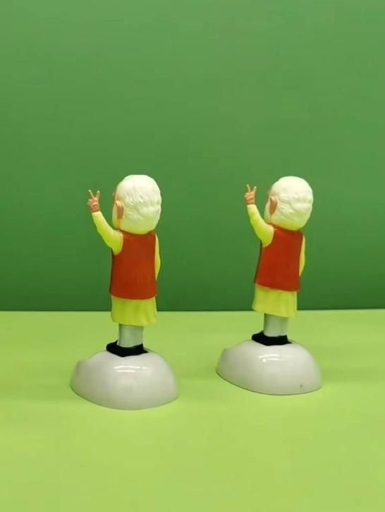 Modi Ji Solar-Powered Waving Idol (Set of 2) | Premium Dashboard & Car Decor Gift Item. cash on delivery