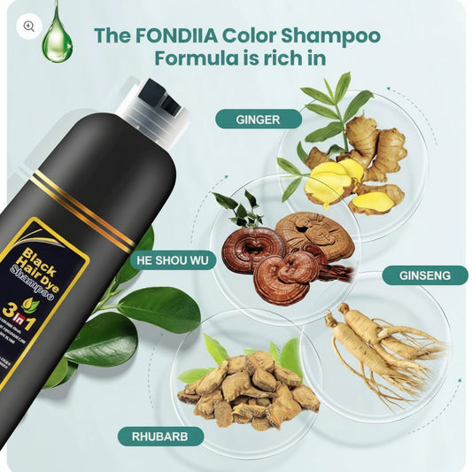 Unisex Instant Black Herbal Hair Dye Shampoo for Grey Hair Coverage Shampoo 3 in 1(100ml) Pack Of 2